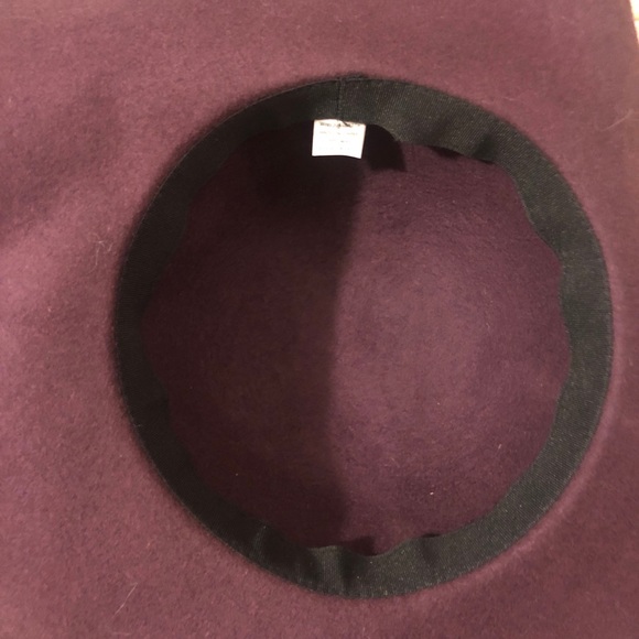 Deep purple wide brim felt hat - OS - Picture 3 of 3